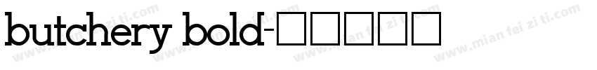 butchery bold字体转换